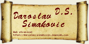 Daroslav Simaković vizit kartica